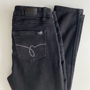 D.jeans cute black skinny jeans with studded pockets jeggings